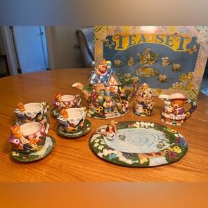 Teddy bear tea set vintage mercuries 1999